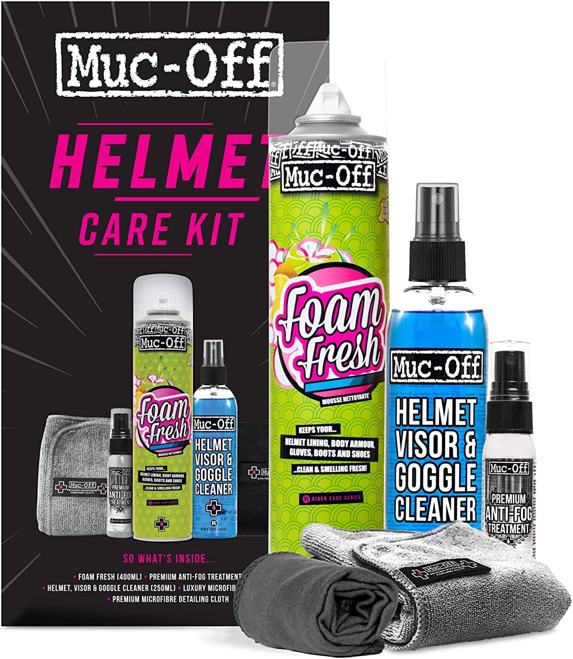 Kit Nettoyant Muc-Off 250 Ml + 32 Ml – Spray Et Flacon Pour Vélo Ou Moto