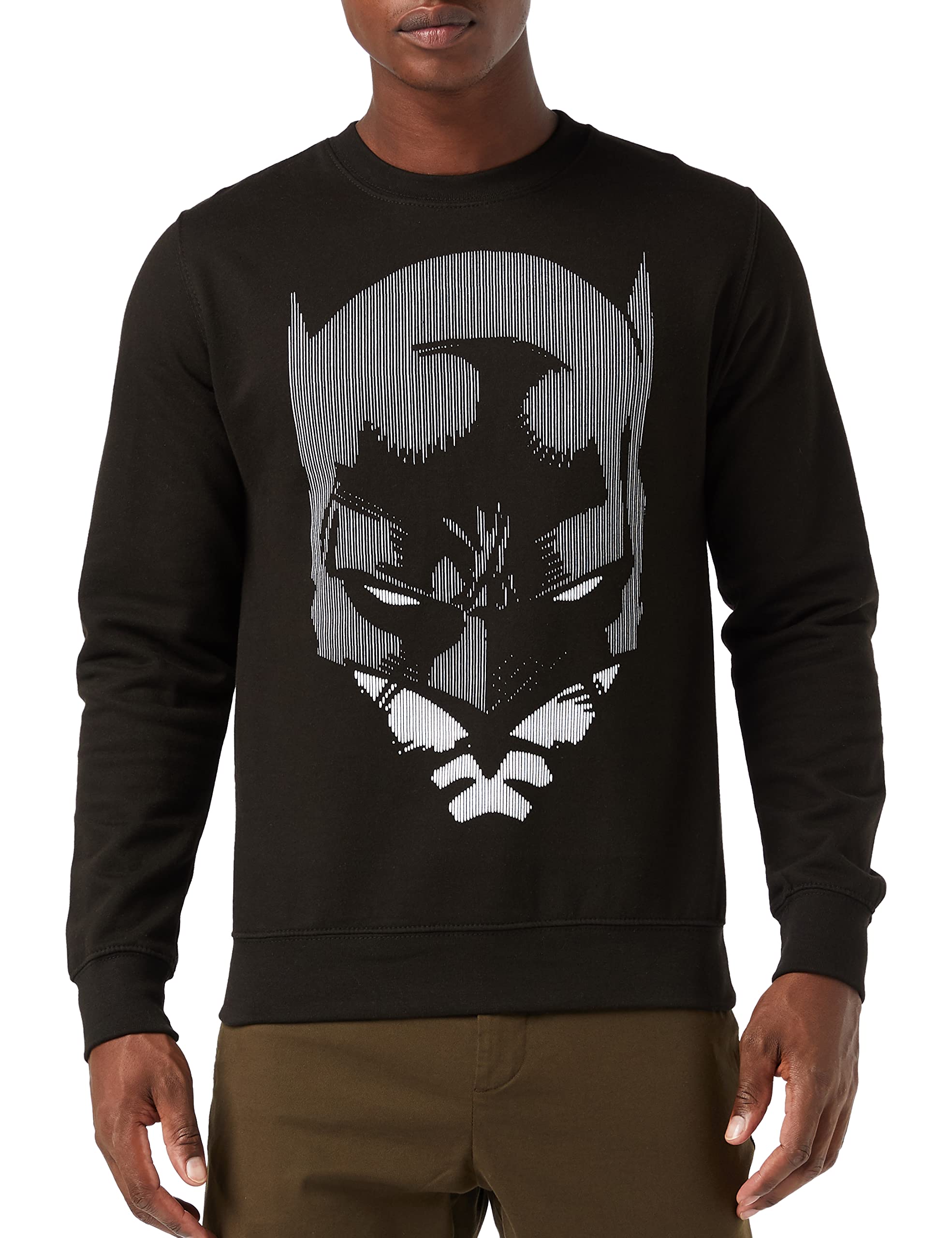 DC Comics Men's Batman Lines T Shirt, Black (Black Blk), L UK