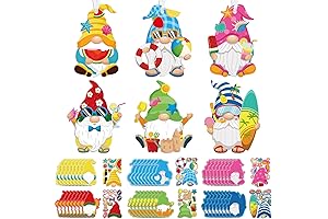 48 Packs Summer Craft Kits for Kids: DIY Hawaii Aloha Gnome Craft