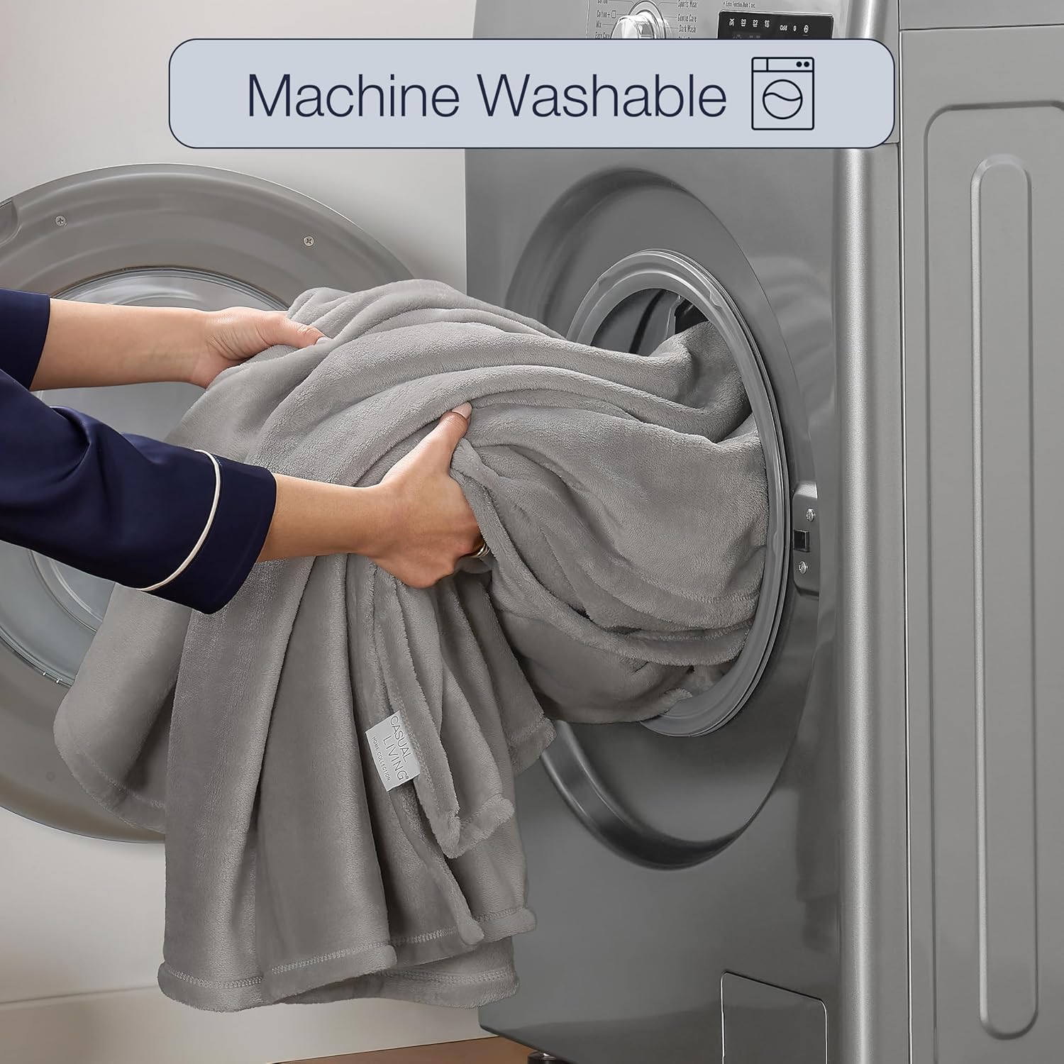 Casual Living Full/Queen Fleece Blanket Fluffy Soft Warm Cozy Bed Blankets for Bedroom Decor Plush Thick Fuzzy Oversized Big Flannel Throw for Bed Chair or Outdoor, 90-inch x 90-inch, Light Grey - Image 7