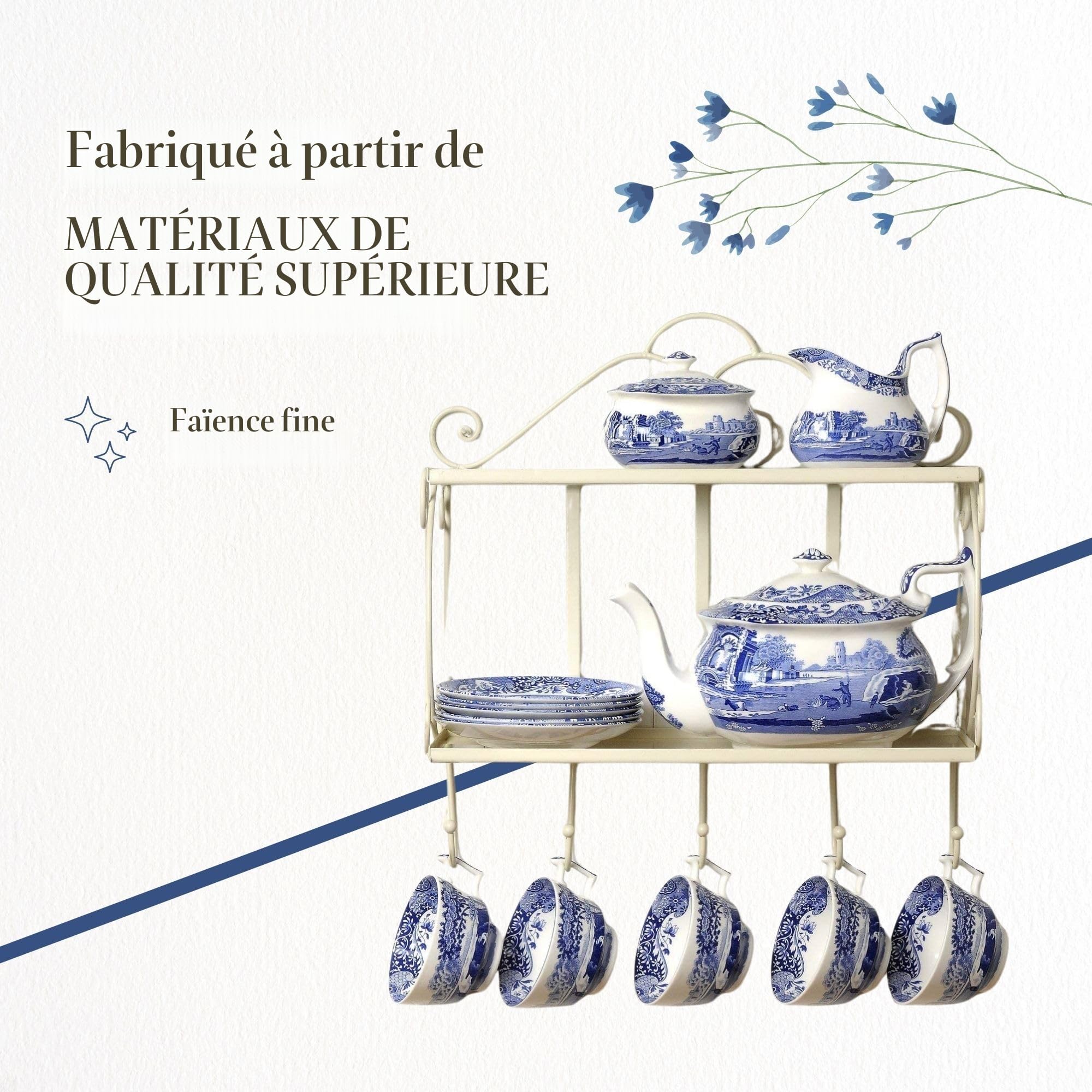 Spode BLI0330 Bol à céréales en céramique Bleu/blanc