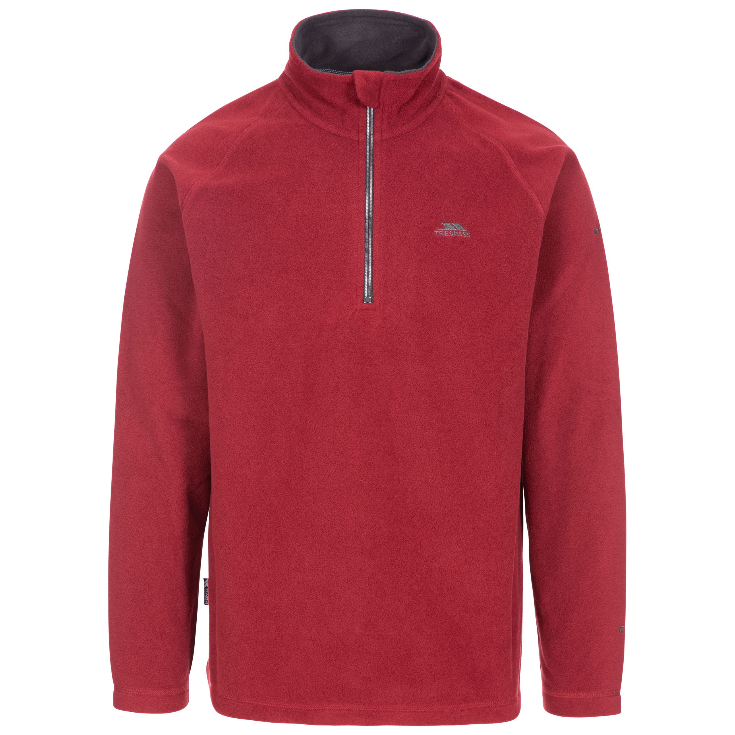 Trespass Mens Casual Fleece Top Blackford - Anti Pilling, 1/2 Zip Neck, Contrast Inner Collar, Contrast Neck Tape, Knitted, 100% Polyester