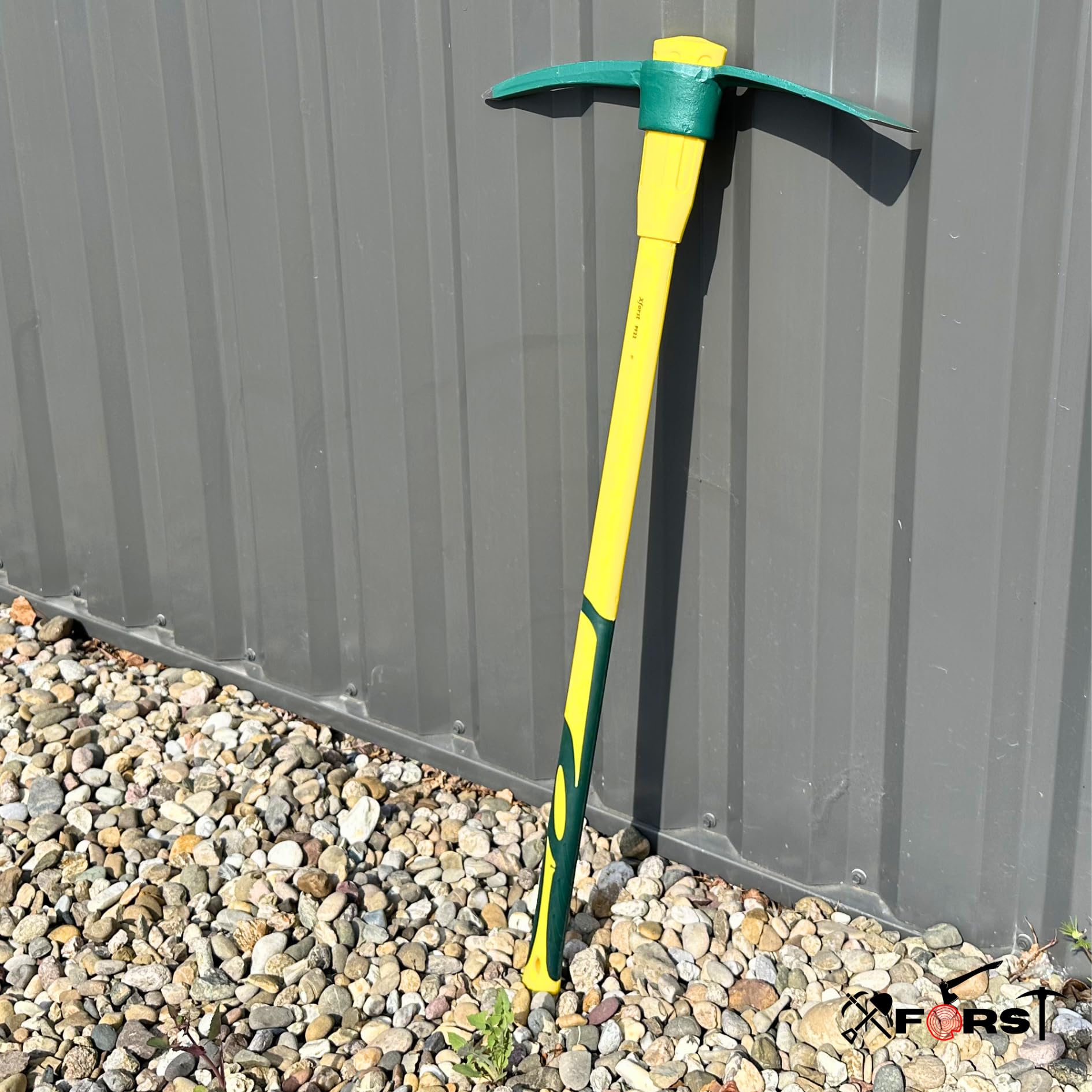 Xforst Pioche de Terrassier 3,46kg 90 cm Double Tête Acier Forgé Manche Fibre de Verre Antidérapant X-PF36