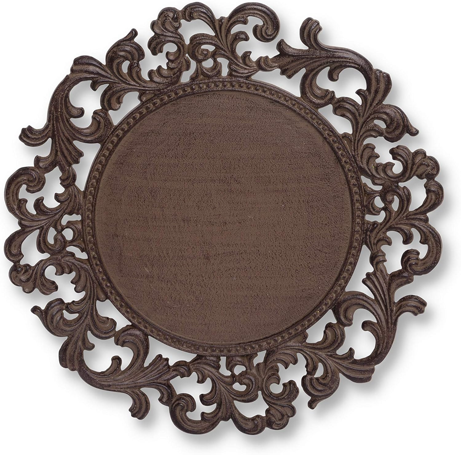 GG Collection 14Inch Diameter Acanthus Leaf Ornate Brown