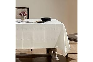 ZeeMart Off White Table Cloth Rectangle: A Boho Luxe for Dining Elegance