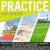Vista 5 de Franklin Sports Cinturón de entrenamiento para balón de fútbol, entrenador Blackhawk Pass-Pal de fútbol + accesorio de equipo de práctica, paso