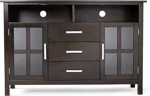 Miniatura 5 de SIMPLIHOME - Soporte para TV (53 pulgadas), color marrón