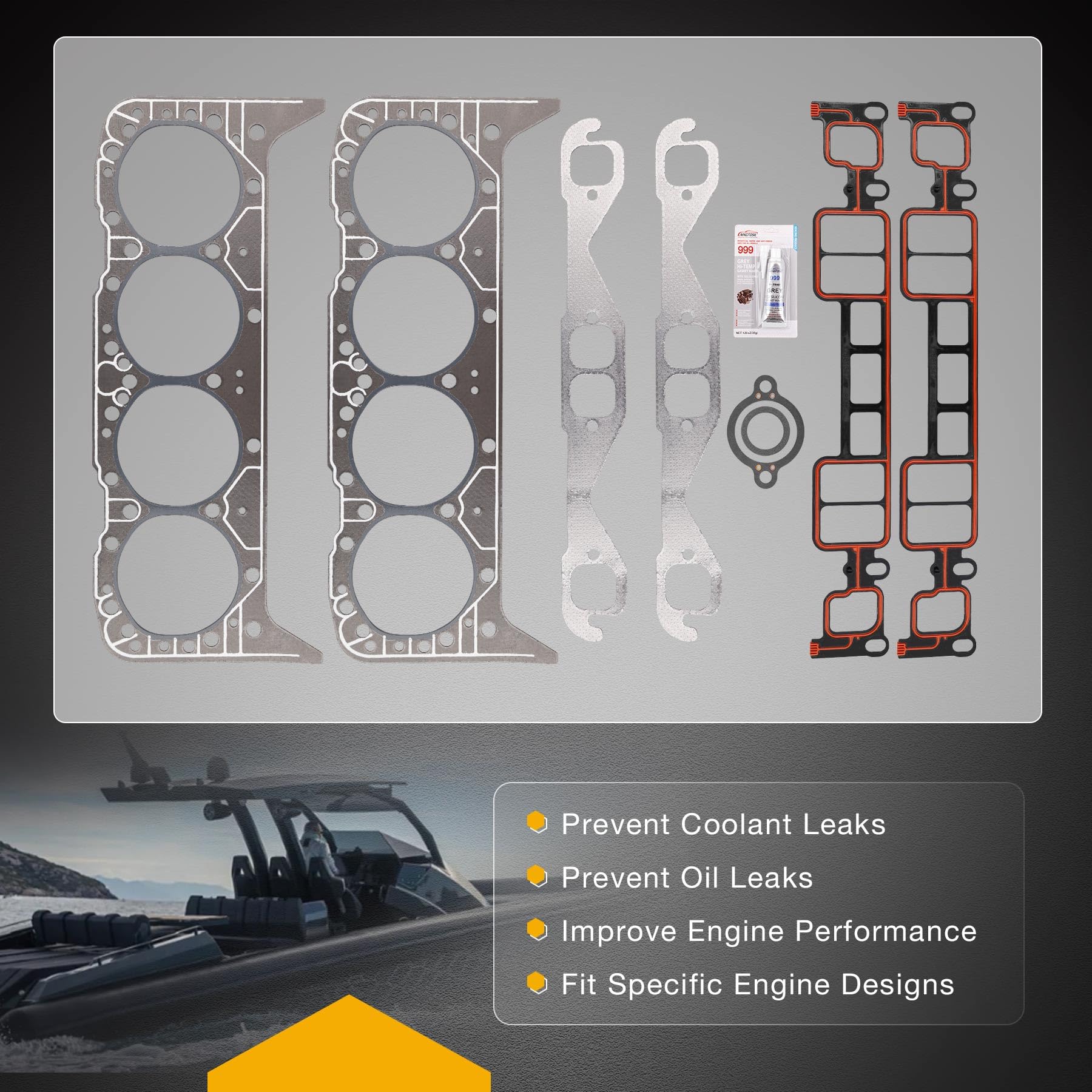 Amazon.com: 5.7 Engine Head Gasket Set with RTV Silicone Gasket