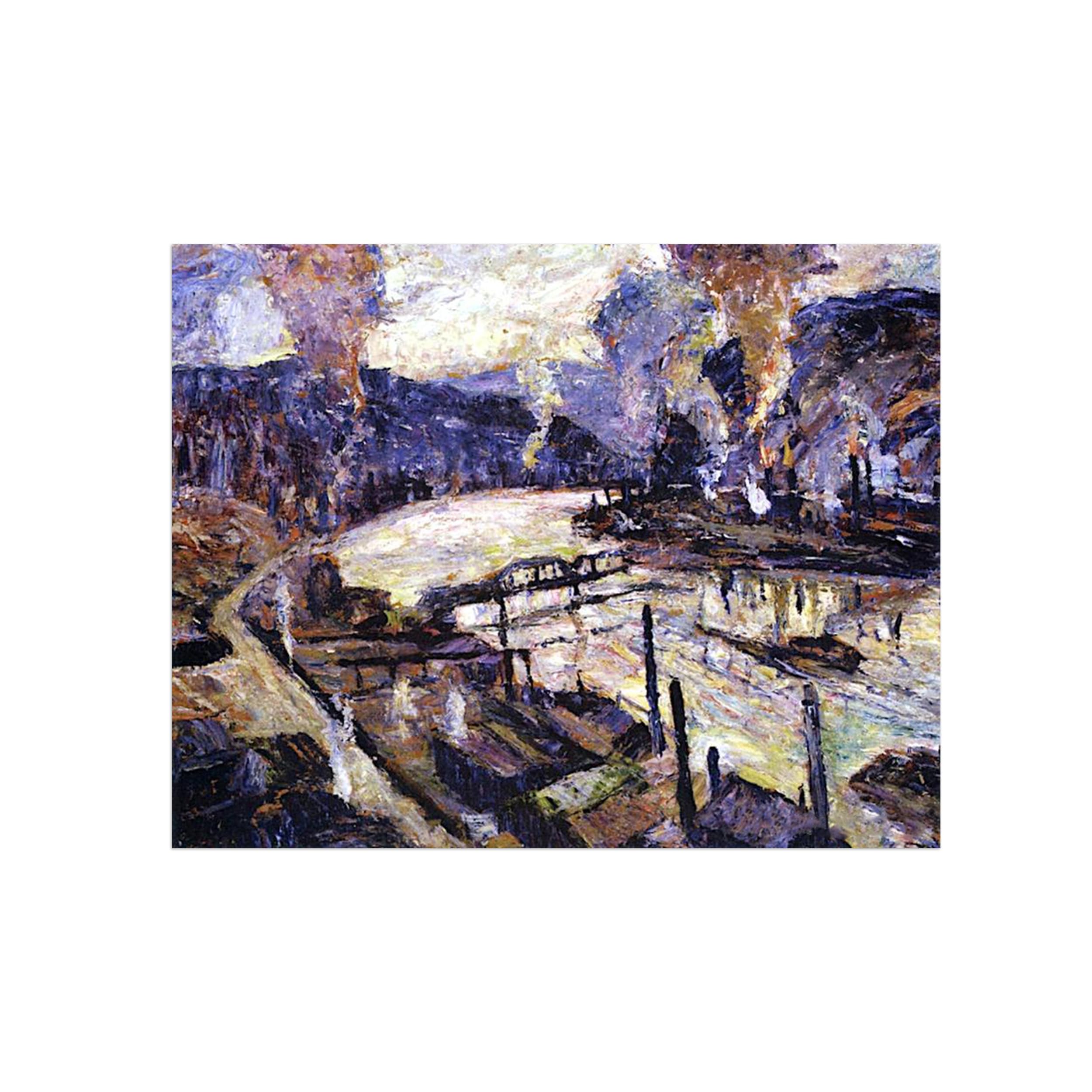 SDYSKKUG Famous Wall Art. Canvas Prints. Mill and River.105x80cm Unframed
