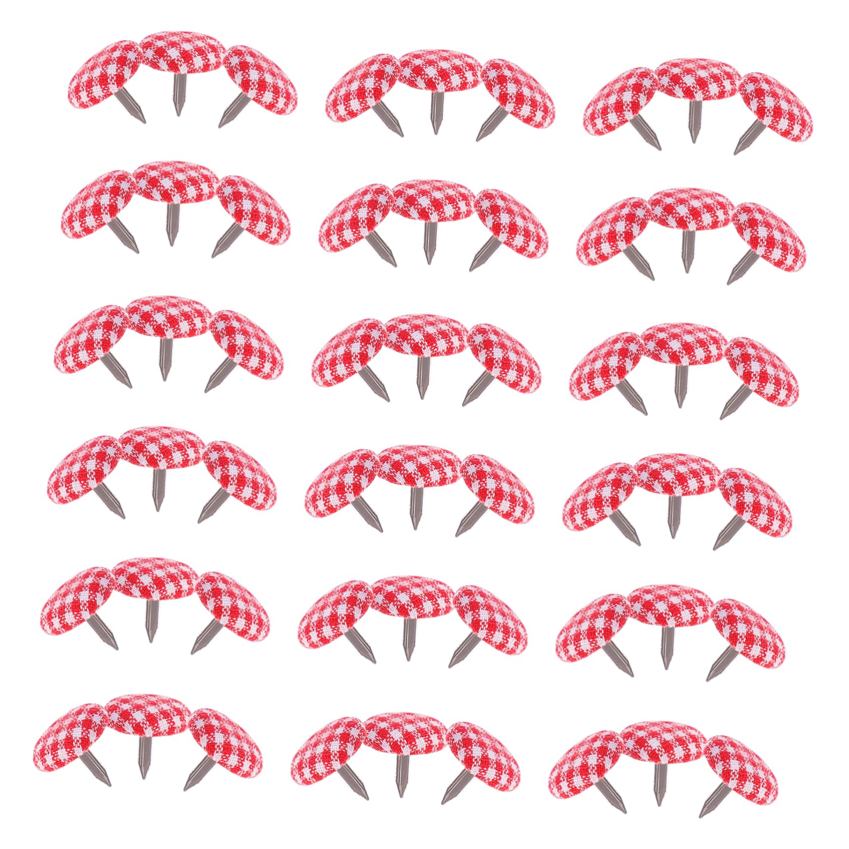 Housoutil 50pcs Double Feet Studs for Clothing Plaid Mini Clothes Pins Snap Fasteners for Fabric Craft Studs and Nailhead for DIY Projects
