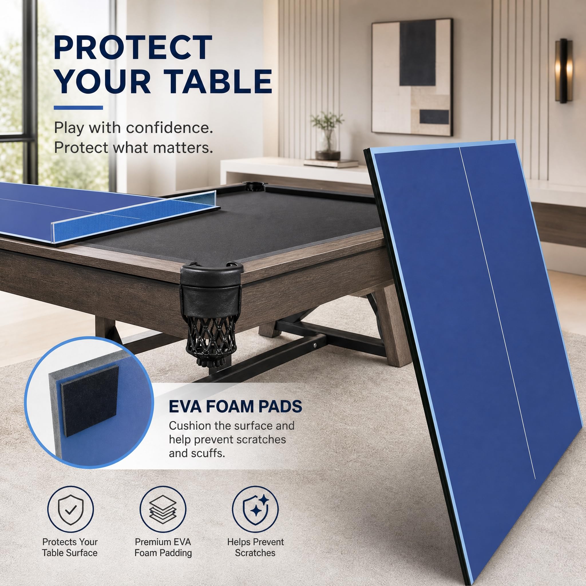 Tavolo da ping pong pieghevole, salvaspazio, resistente alle intemperie, mini tavolo da ping pong pieghevole per esterni e interni, piccolo con supporto
