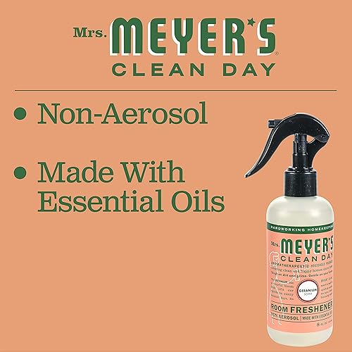 Miniatura 251 de Mrs. Meyer's Clean Day - Ambientador en espray, atomizador sin aerosol infundido con aceites esenciales, albahaca, 8 onzas líquidas