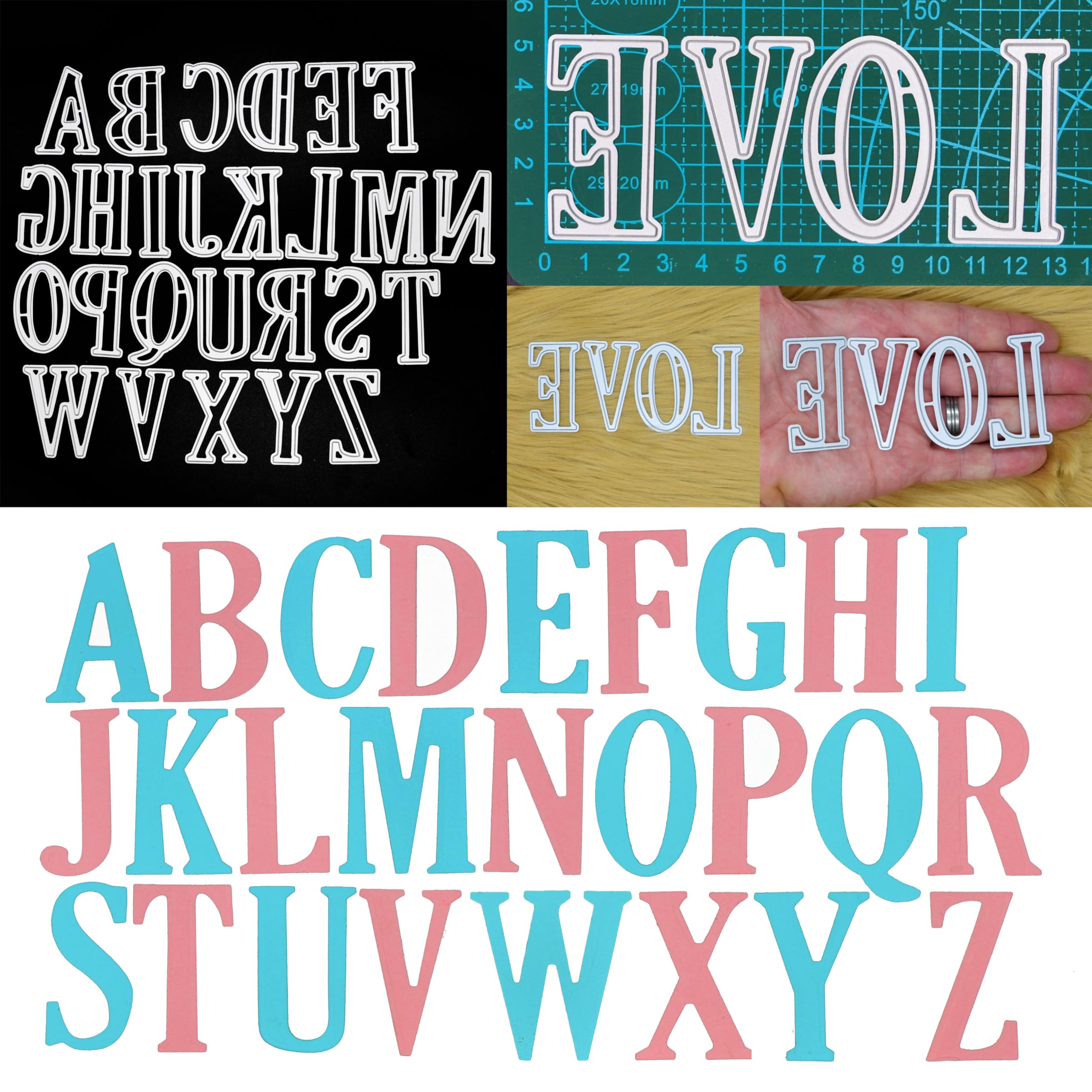 Large 5 cm Alphabet Metal Cutting Dies, All 26 Letters Set, Letter ...