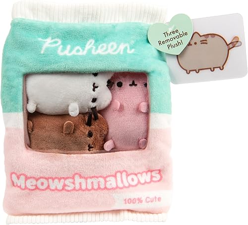Miniatura 6 de GUND Pusheen Meowshmallows - Bolsa de golosinas con mini felpa extraíble, animales de peluche para edades de 8 años en adelante, rosa/verde, 7.5