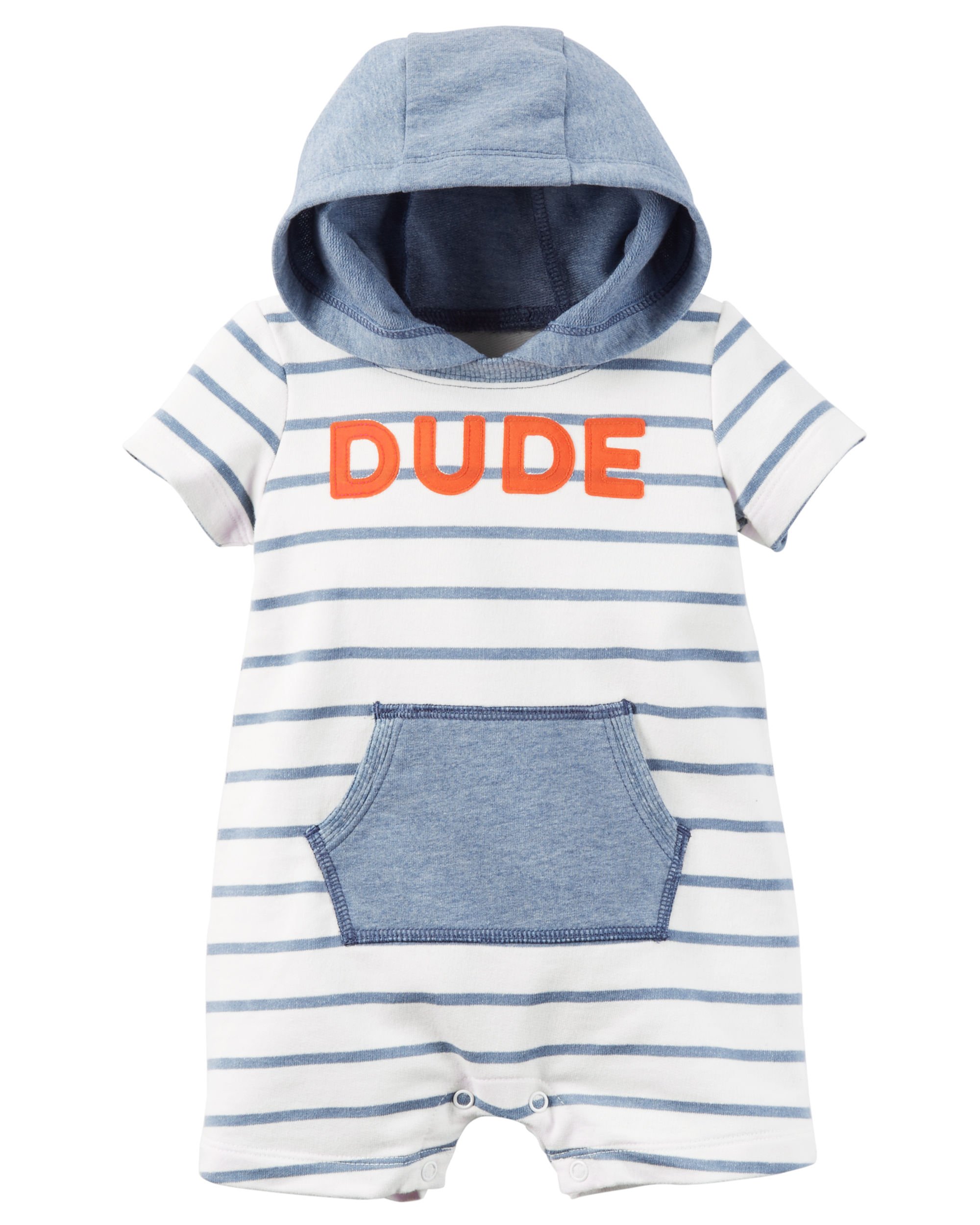 Carter's Grenouillère à capuche en tissu éponge pour bébé garçon - Gris -