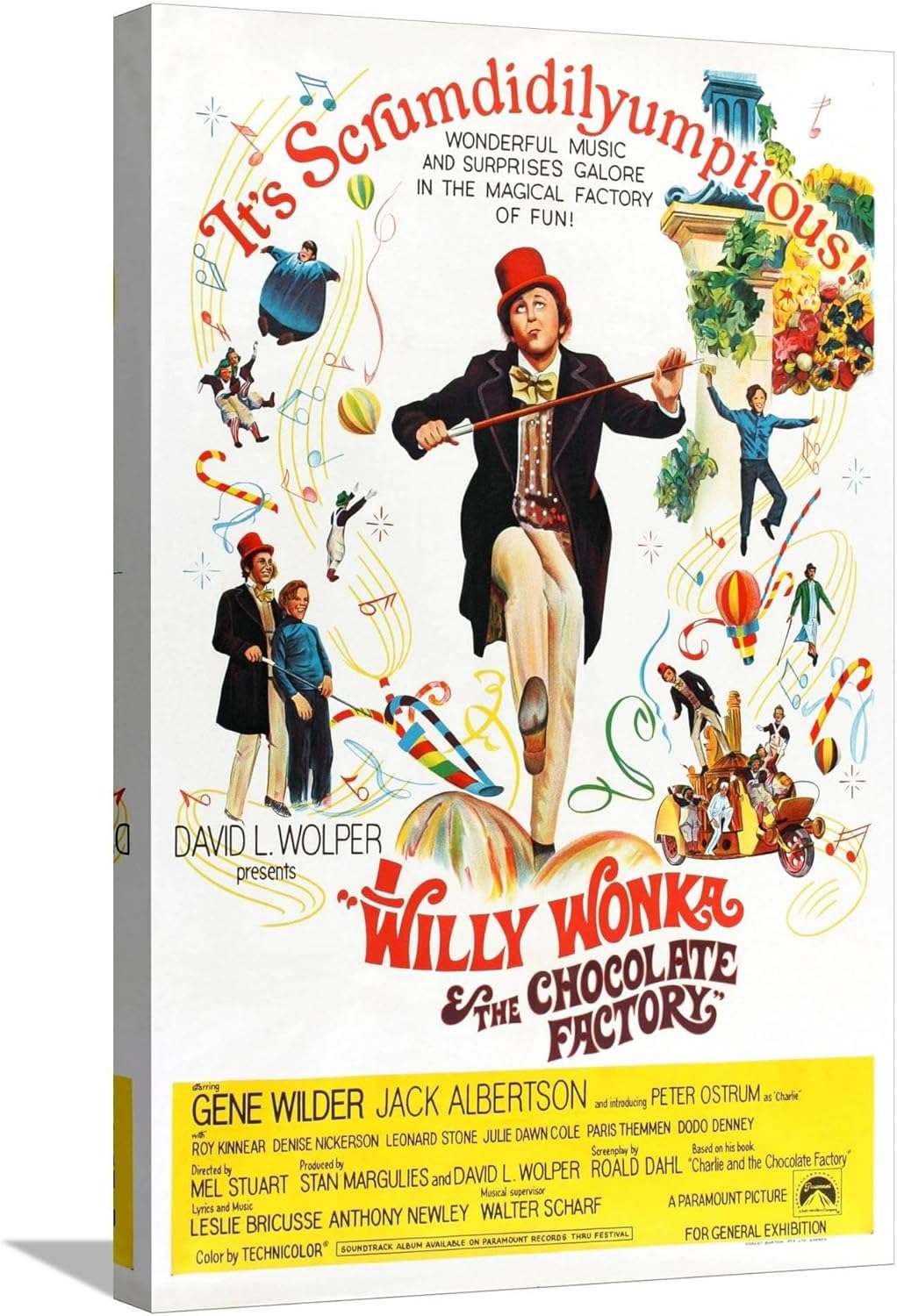 ART.COM Wall Art Print Willy Wonka and the Chocolate Factory, Gene Wilder (Center), 1971, 24" x 36"