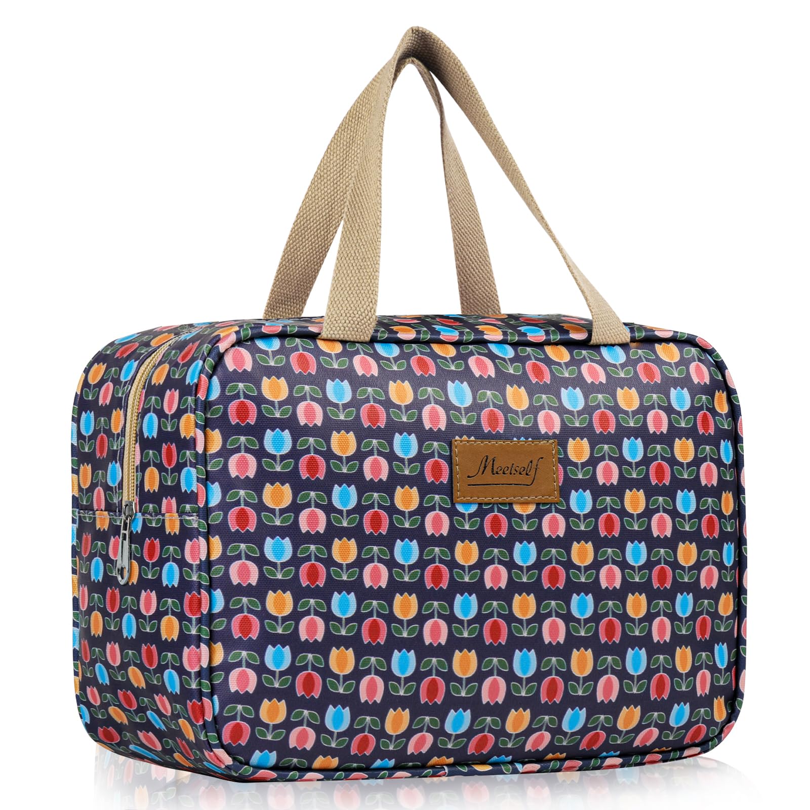 Aucuu Volle Größe Kulturbeutel, Reise Kulturbeutel, Kosmetiktasche Damen, Reise Make-up Taschen Organizer, Groß Waschtasche Make up Tasche mit Griff für Zubehör für Damen Herren