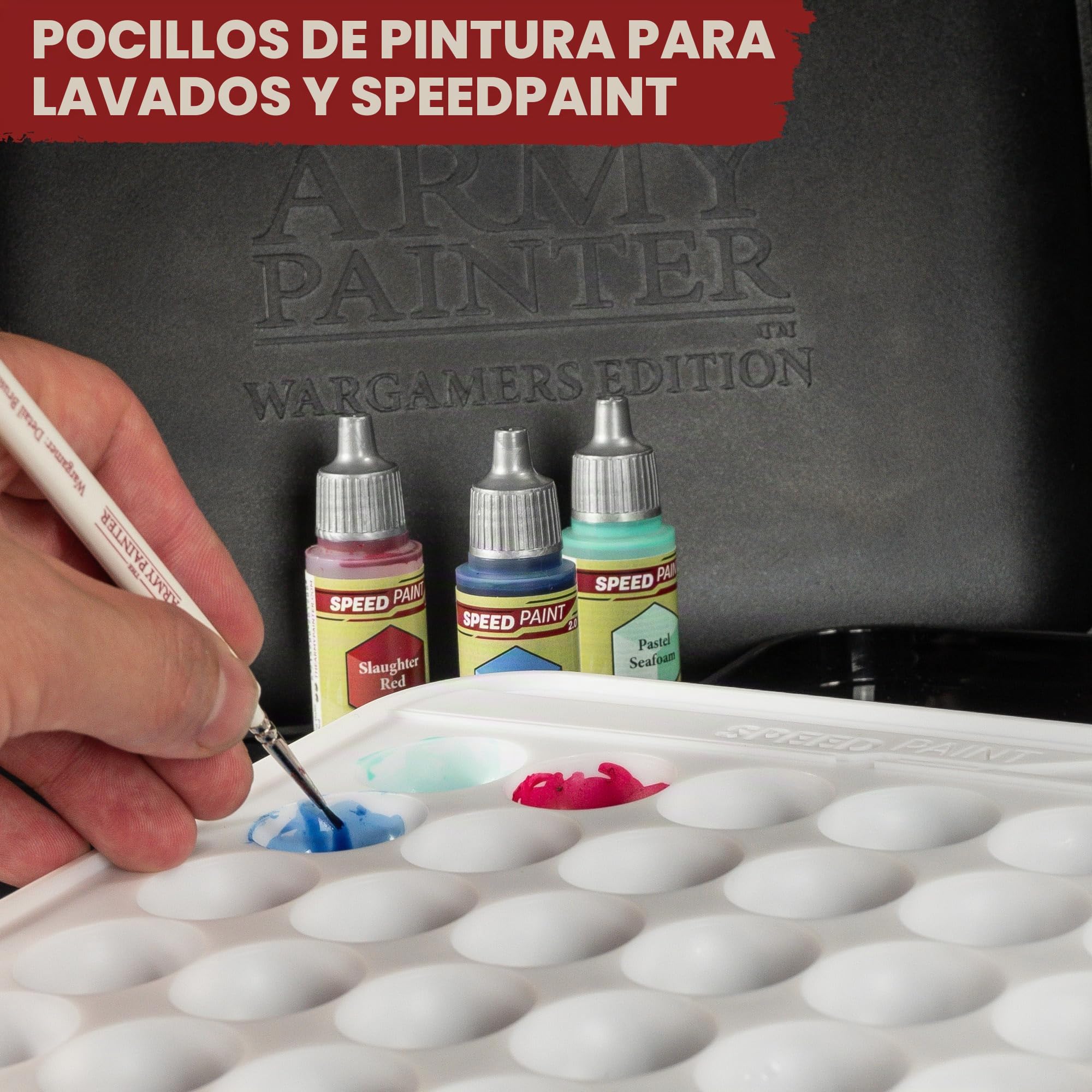 The Army Painter, Wet Palette, Edición Wargamers de Paleta Húmeda XL, Para Conjunto de Pinturas Acrílicas Incl. 50 Hojas Hydro y 2 Espumas Hydro, Paleta de Pintura con Tapa, Para Pintura de Miniaturas