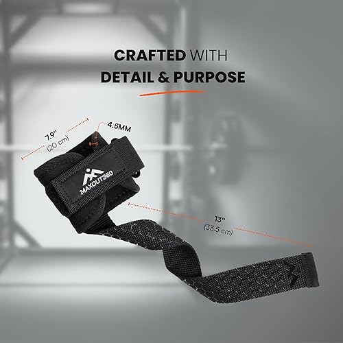 Miniatura 9 de Correas de levantamiento de pesas con anillos en D y soporte de muñeca, correas de muñeca de algodón para levantamiento de pesas, correas de