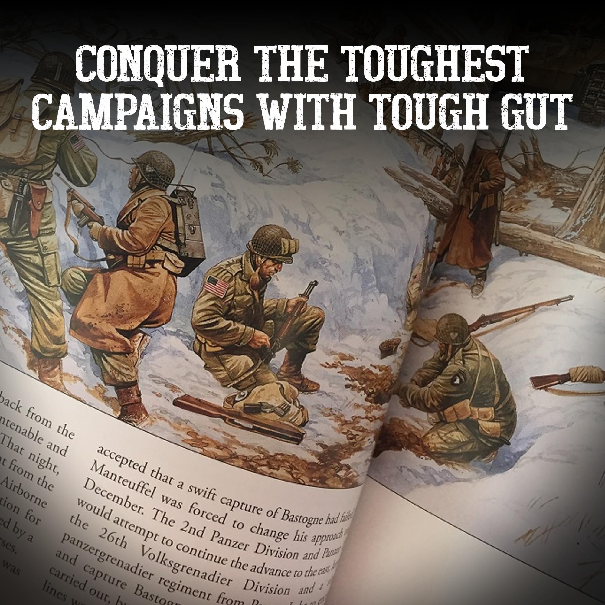 Wargames Delivered Bolt Action Campaign: Tough Gut Book- Immergiti nel grintoso realismo della seconda guerra mondiale con un impegnativo libro della campagna Impegnati in feroci battaglie, comanda le