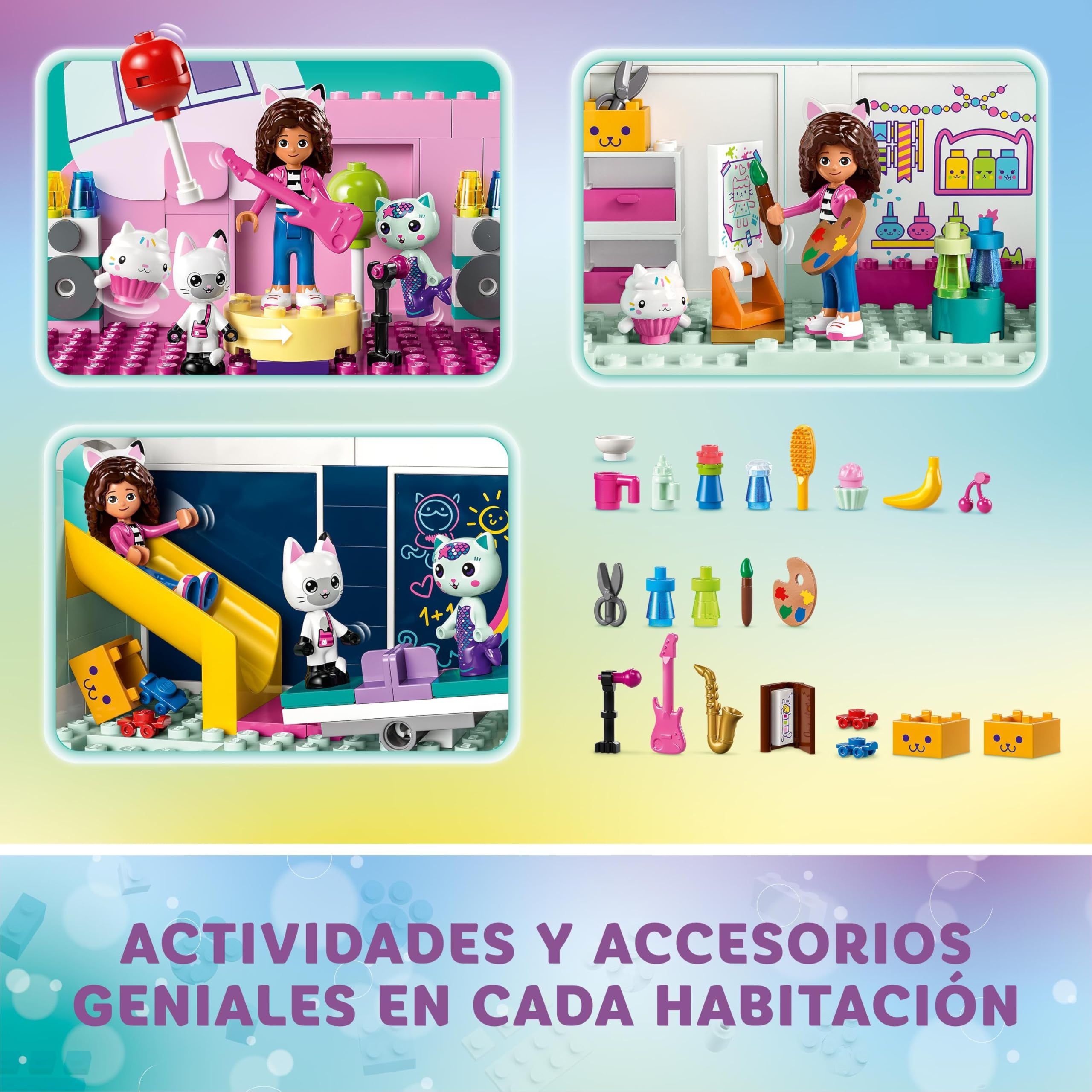 LEGO La Casa de Muñecas de Gabby - Casita de 4 Pisos con Figuras de Gabby, Pandy Patitas, Siregata y Muffin y Accesorios - Regalo de Cumpleaños para Niñas de 4+ Años 10788