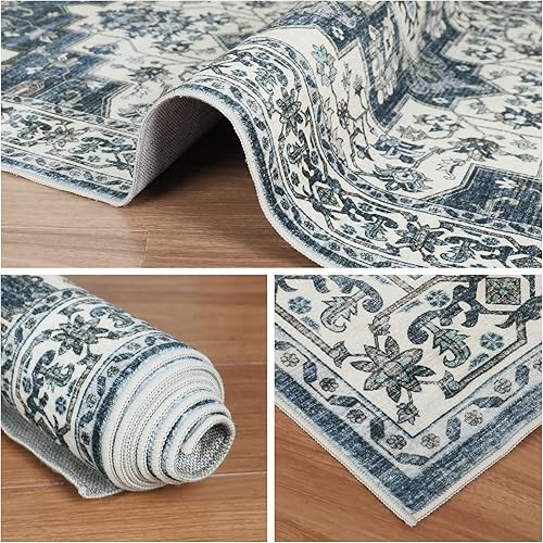 Miniatura 5 de Dripex - Tapete de pasillo tribal lavable de 2 x 5 pies, antideslizante, no desprende pelusa, resistente a las manchas, para cocina, lavandería,