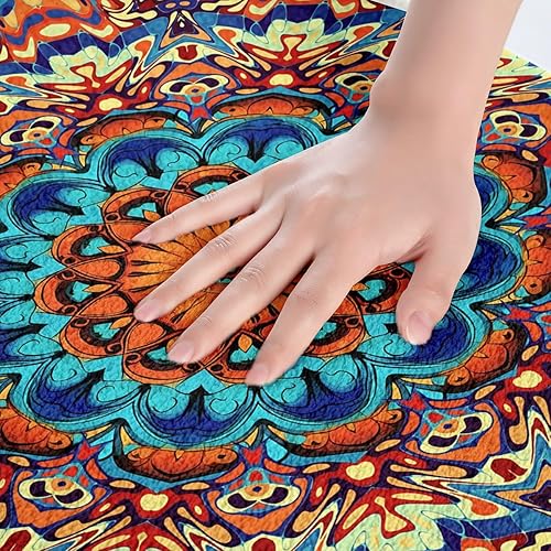 Miniatura 42 de Erosebridal Tapete de baño oriental vintage, Art Deco floral para puerta de entrada, tapete de baño tribal bohemio, tapete de baño tradicional