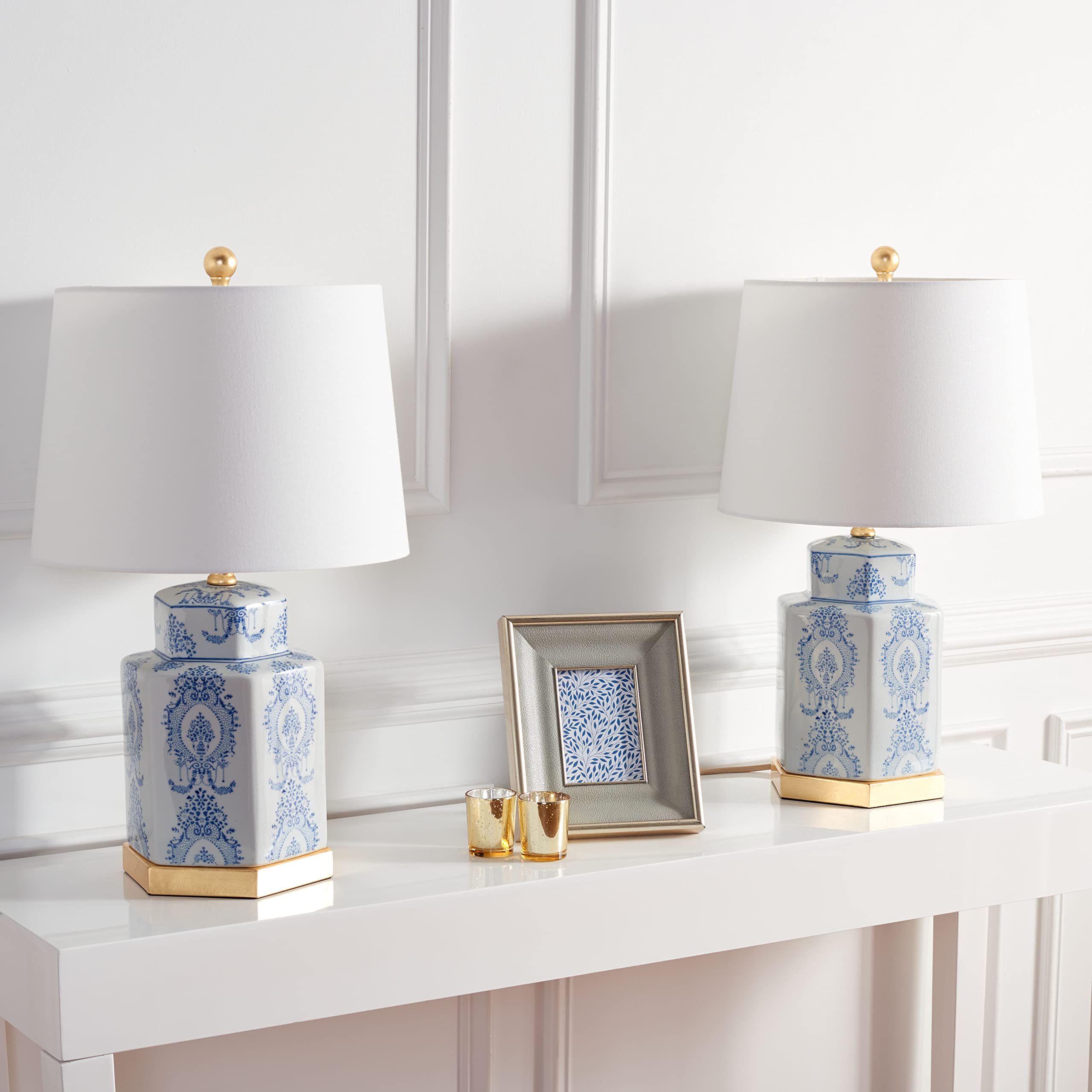 Amazon.com: SAFAVIEH Lighting Collection – Bodin Set of 2 Blue