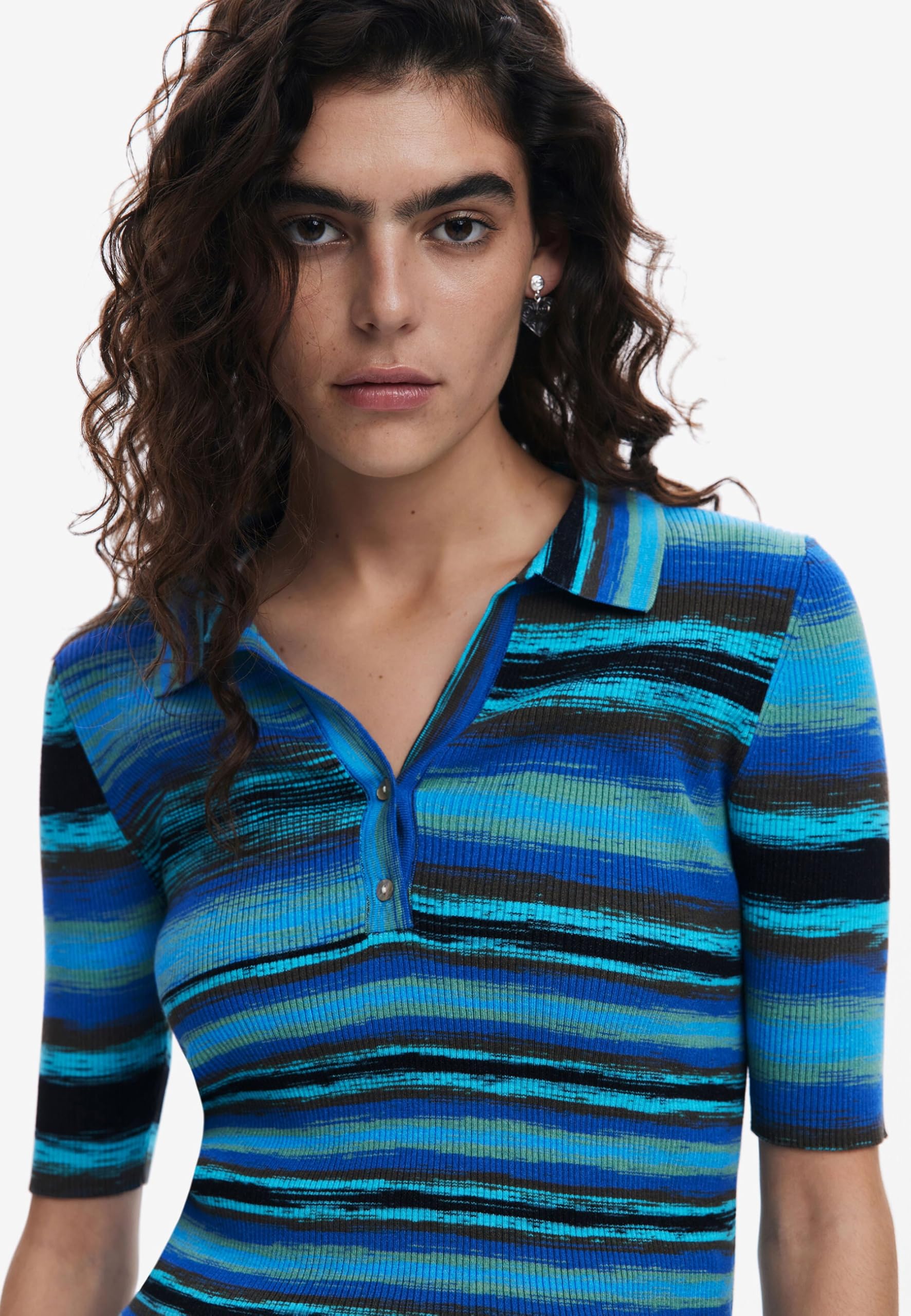 Desigual Koszulka damska, Niebieski, L