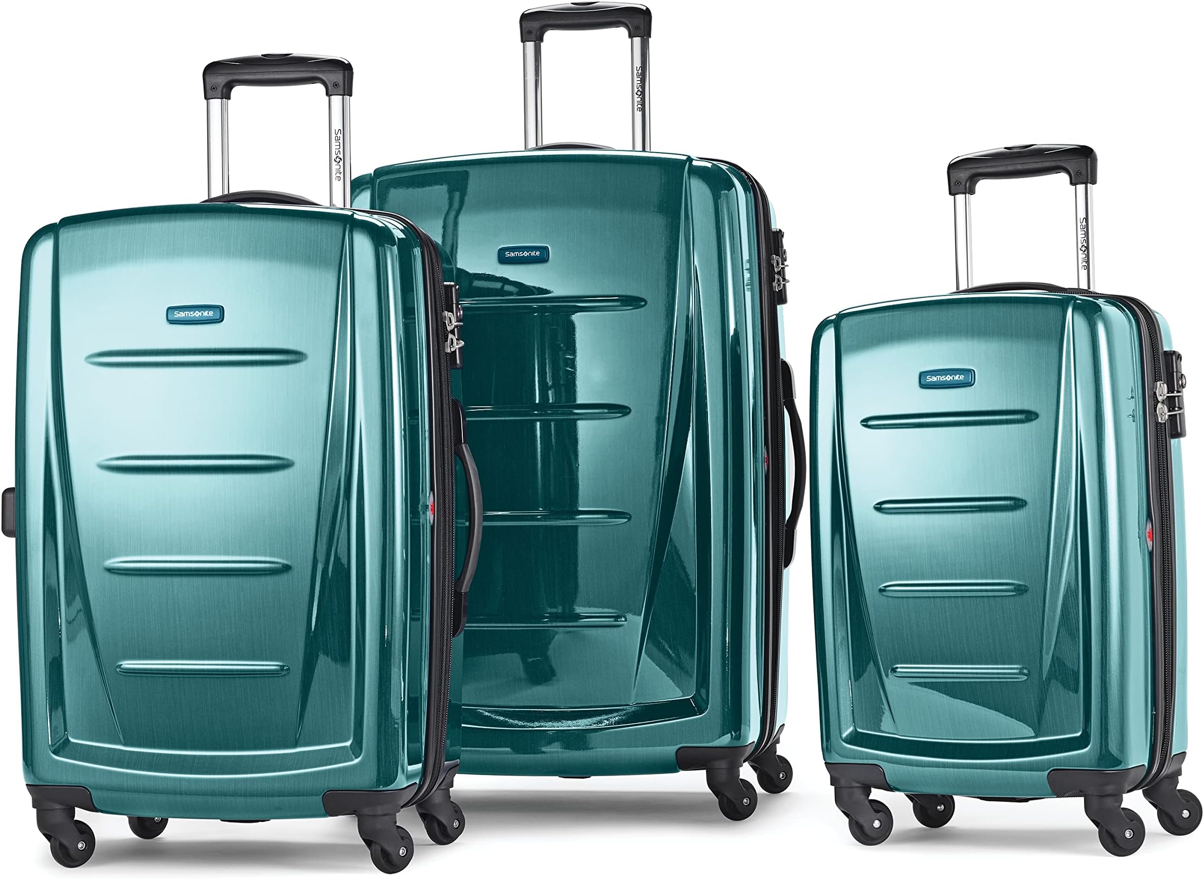 Winfield 2 Hardside Luggage with Spinner Wheels, 3-Piece Set (20/24/28), Cactus Green