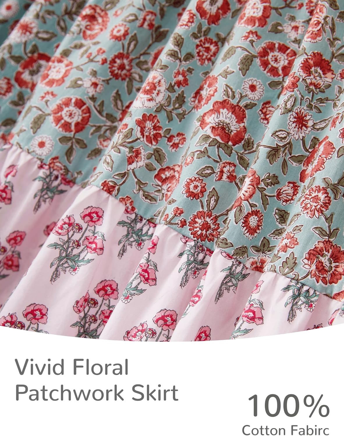Sunny Spirit Girl Maxi Dress Tween Summer Floral Cotton Sundress 5-14 Years image 5