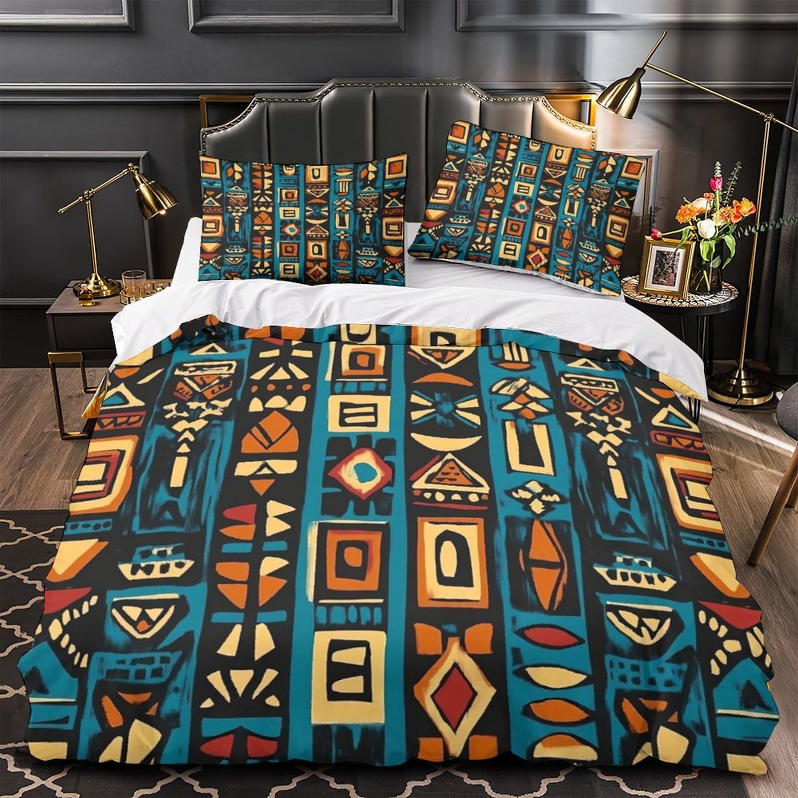 Housse de couette éléphants parure de lit super king respirante 3D