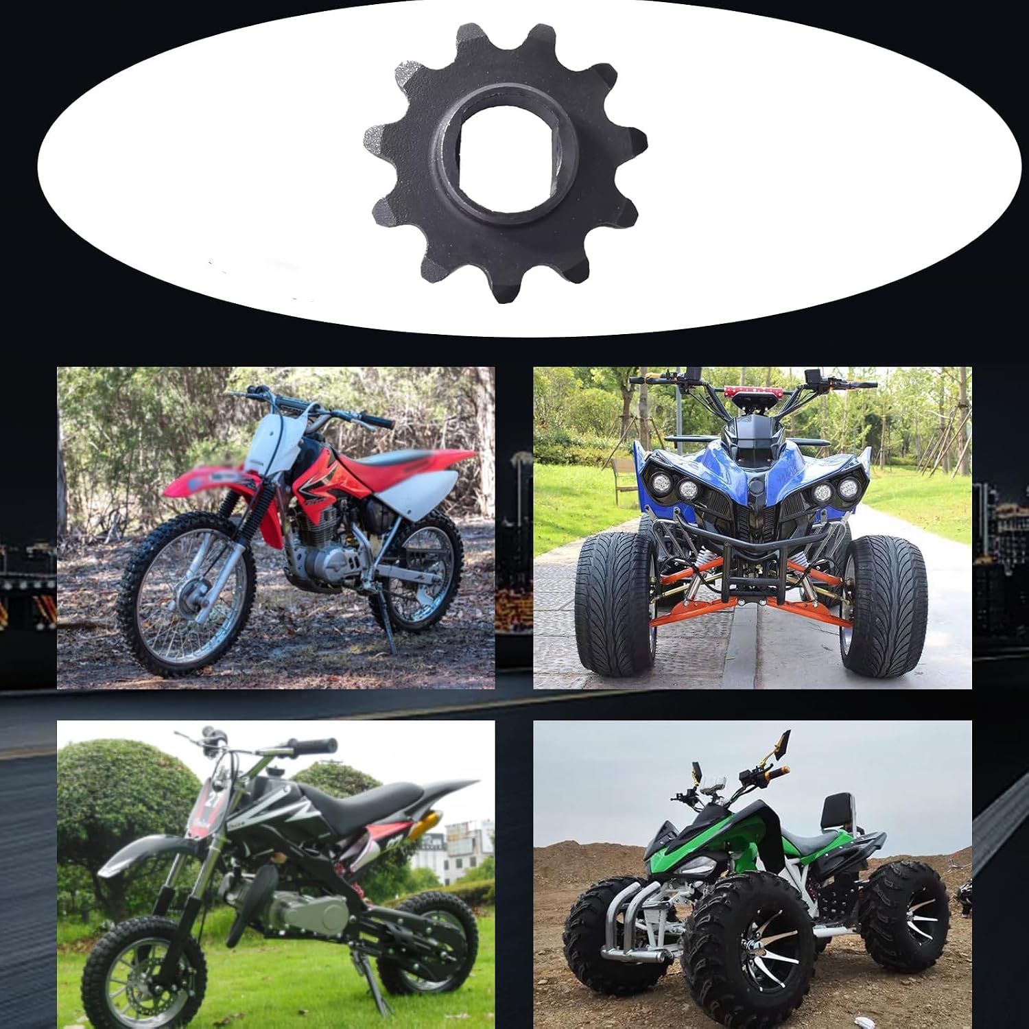 #35 11T Sprocket for Electric Motorcycle ATV Quad Dirt Pit Sprocket Bike Scooter Parts Can Use with KR5V Motor