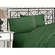 Elegant Comfort Luxury Softest and Coziest 6-Piece Bed Sheet Set, Wrinkle Resistant Milano Trellis Pattern-1500 Thread Count Egyptian Quality Microfiber Bedding Set, California King, Black