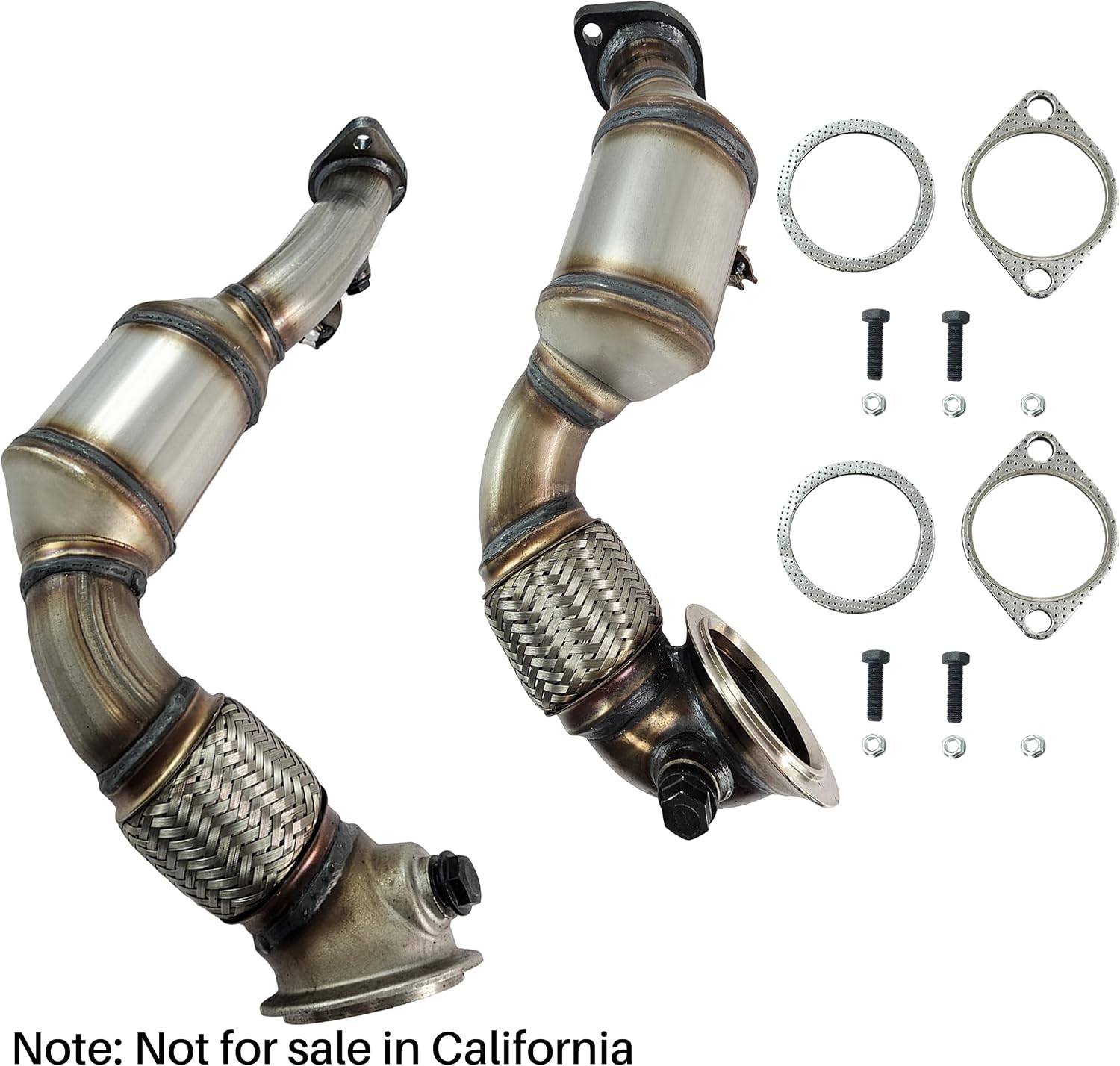 [Front&Rear]FortunaFlow Catalytic Converter Compatible with BMW 135I 2008-2009,BMW 335I 2007-2010,BMW 335XI 2007-2008 3.0L,Replace 17298,17299 (EPA Compliant high flow standard)