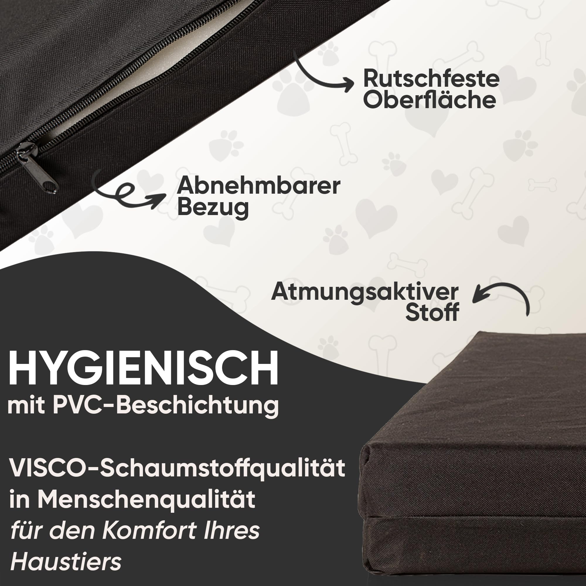 COOL PET Matelas pour Chien 10 cm d'épaisseur Panneau orthopédique en Mousse à Froid