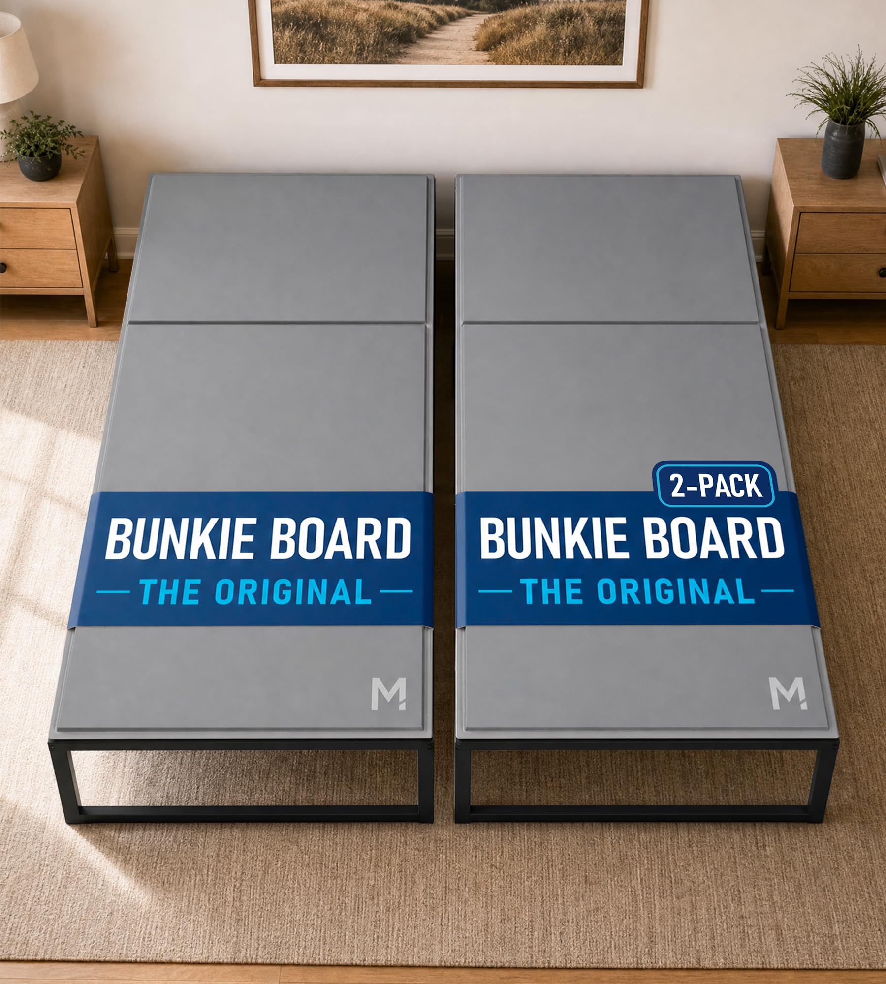 Meliusly Original Bunkie Board Twin Size 2-Pack (38x75) – Bed Support Board