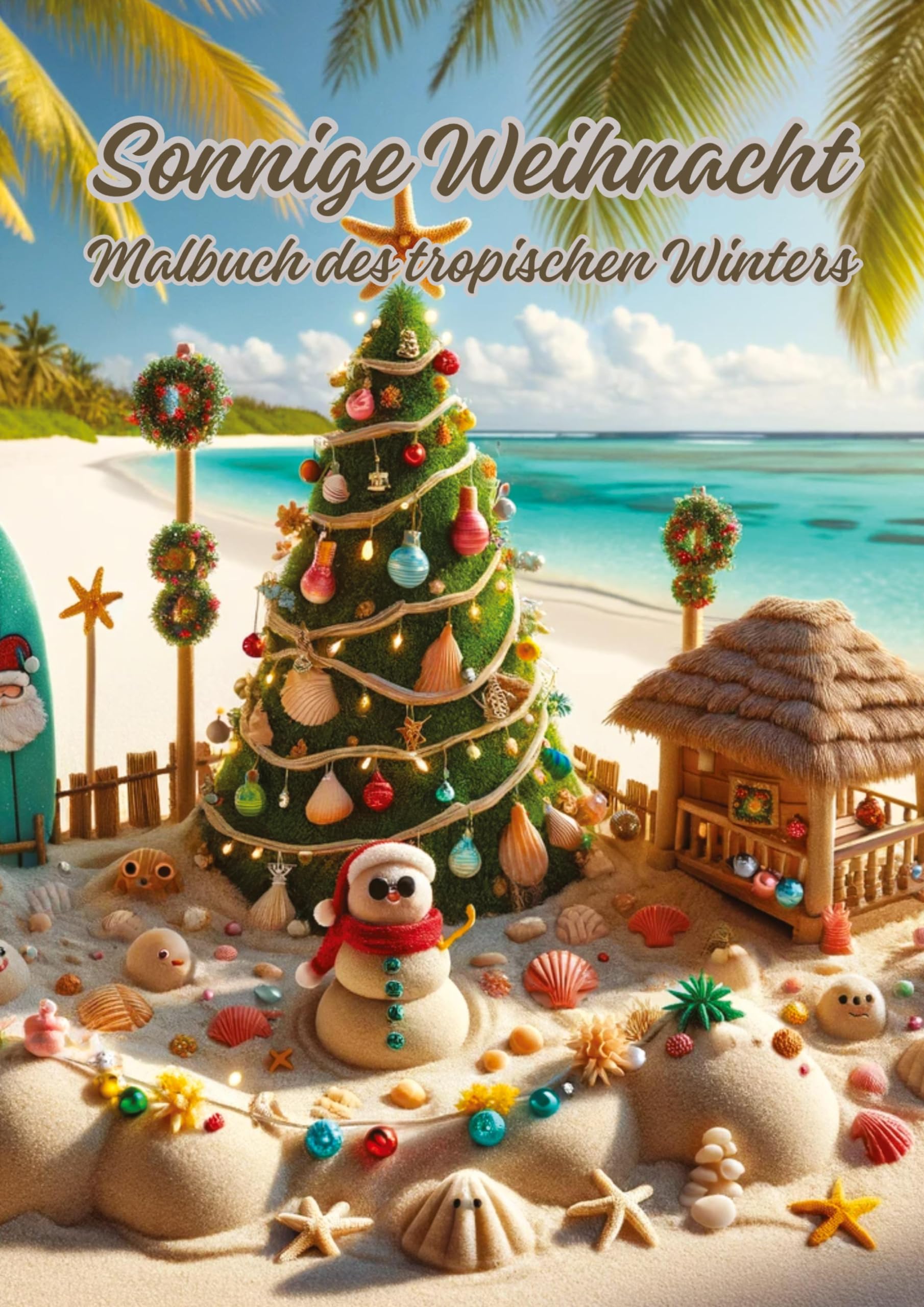 Sonnige Weihnacht: Malbuch des tropischen Winters