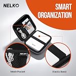Nelko Housse de transport véritable pour imprimante photo, compatible PP01/PP02/PP03 portatif Mini Imprimante photo et papier photo, sac de rangement imperméable, étui seulement (gris)