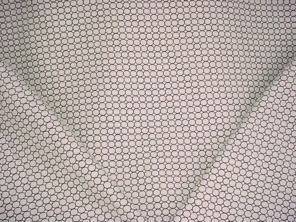 Se7en Texiles Terrace in Dalmation - Heavy Black / White Circle Matelasse Cotton Designer Upholstery Drapery Fabric - By the Yard