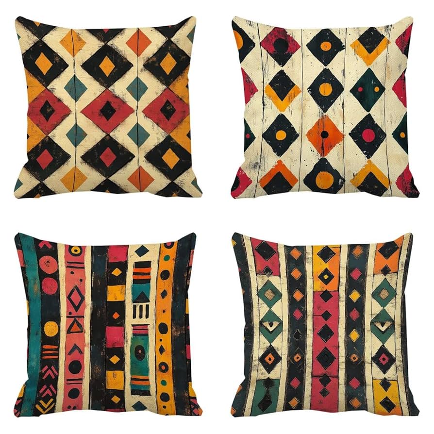 カラフル幾何学模様クッション カラフル幾何学模様クッション Amazon.co.jp: クッション 色
