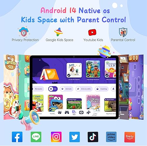Miniatura 4 de HAOVM Tablet 10 pulgadas Android 14, 4G SIM desbloqueado, tableta infantil con ranura para tarjeta SIM, pantalla táctil IPS, procesador rápido de