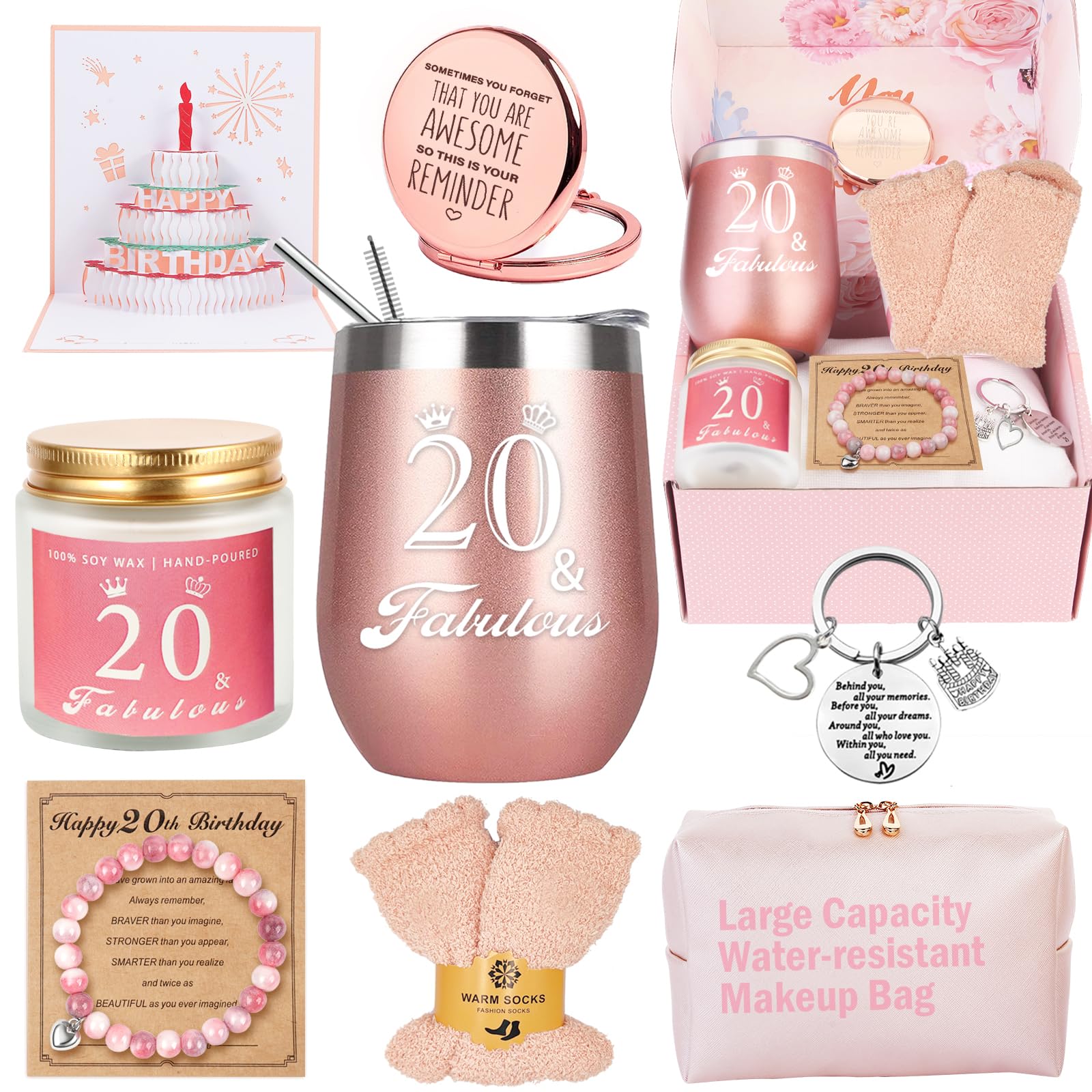 20th Birthday Gifts for Her Women, Gifts for 20 Year Old Women Best Friends Female Daughter Sister Her Girlfriend Coworker Bestie Birthday Unique