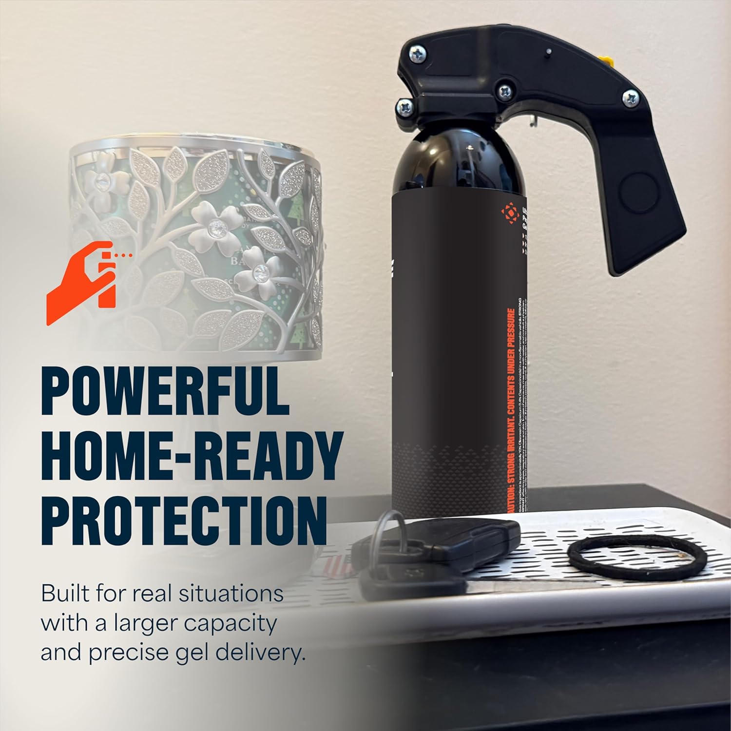 Mace Pepper Gel - Max Police Strength with UV Dye, No Wind Blowback, Long Range Protection, Personal Security & Home Defense Pepper Spray Gel for Women & Men
