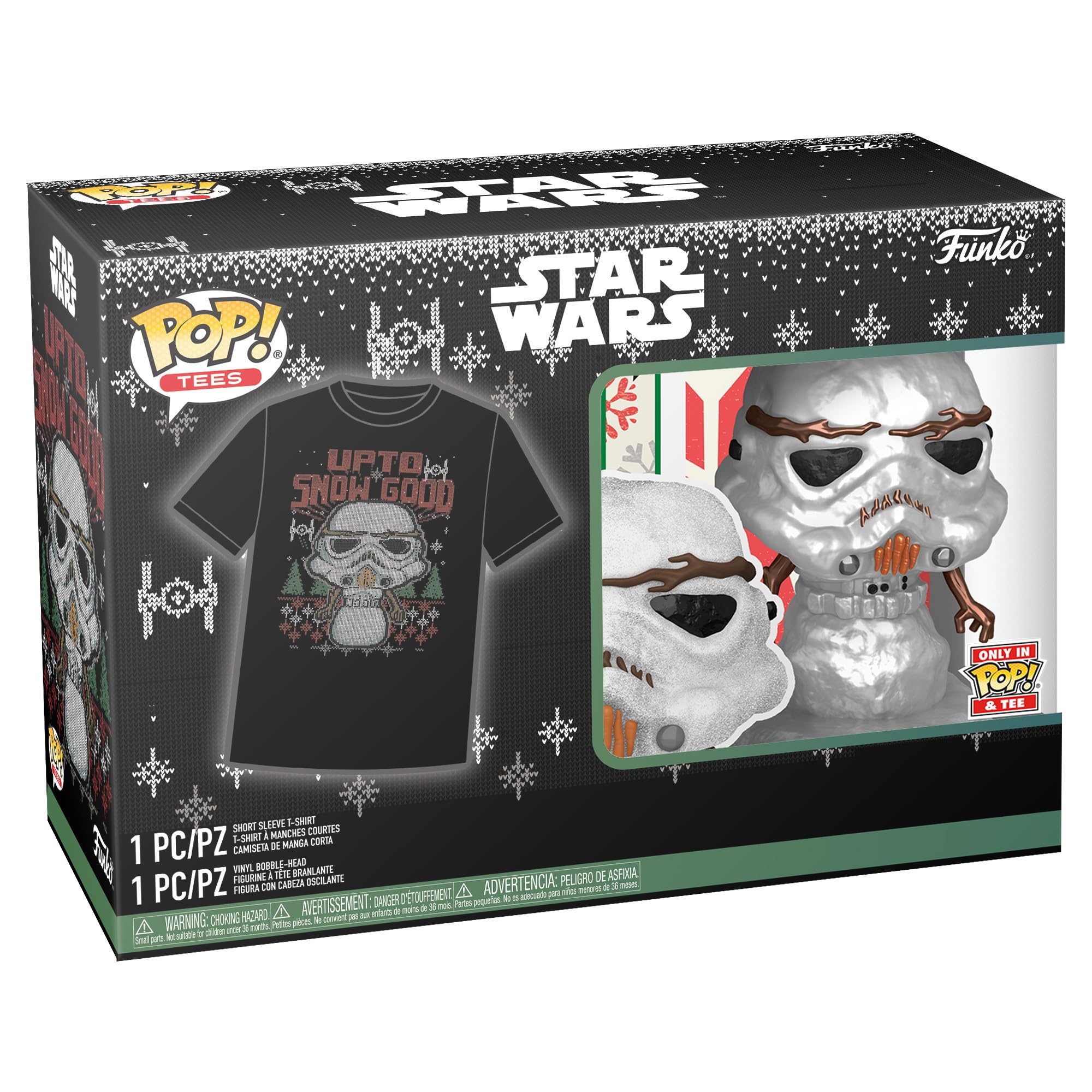 Funko Pop!&Tee: Star Wars - Stormtrooper natalizio (metallico) - 3XL