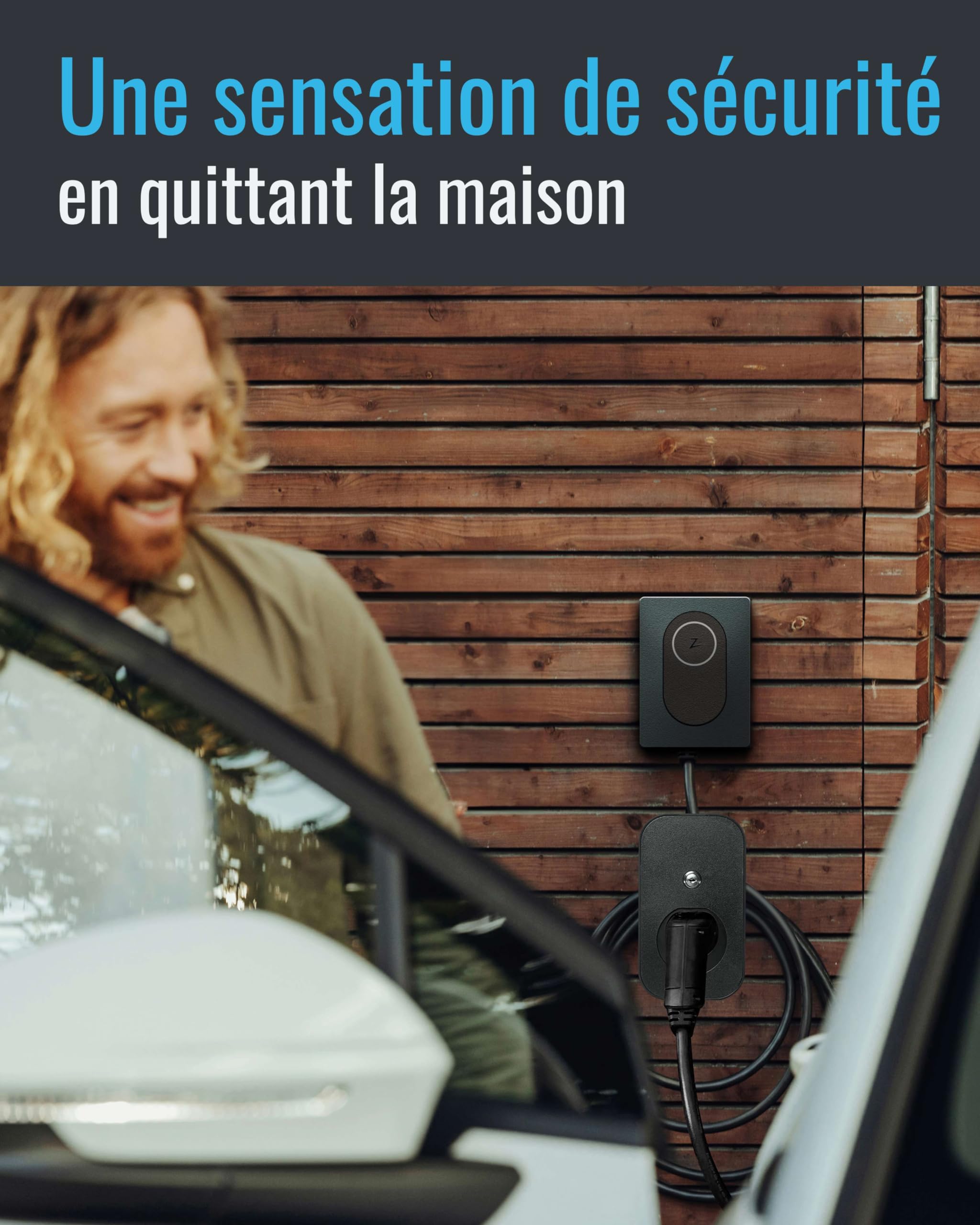Parkwächter E1 Organisateur de câbles pour wallbox avec Serrure, Support Mural de câble de Station de Charge, Support de câble de Voiture électrique, Sécurité Enfant et Dispositif antivol