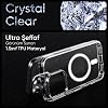 Transparent Case Compatible with Magsafe for Minesque iphone 16 Pro Max Crystal Clear Material Polycarbonate Back Part and Silicone Edges Wireless Charging Assisted Case Cover (16 Pro Max)