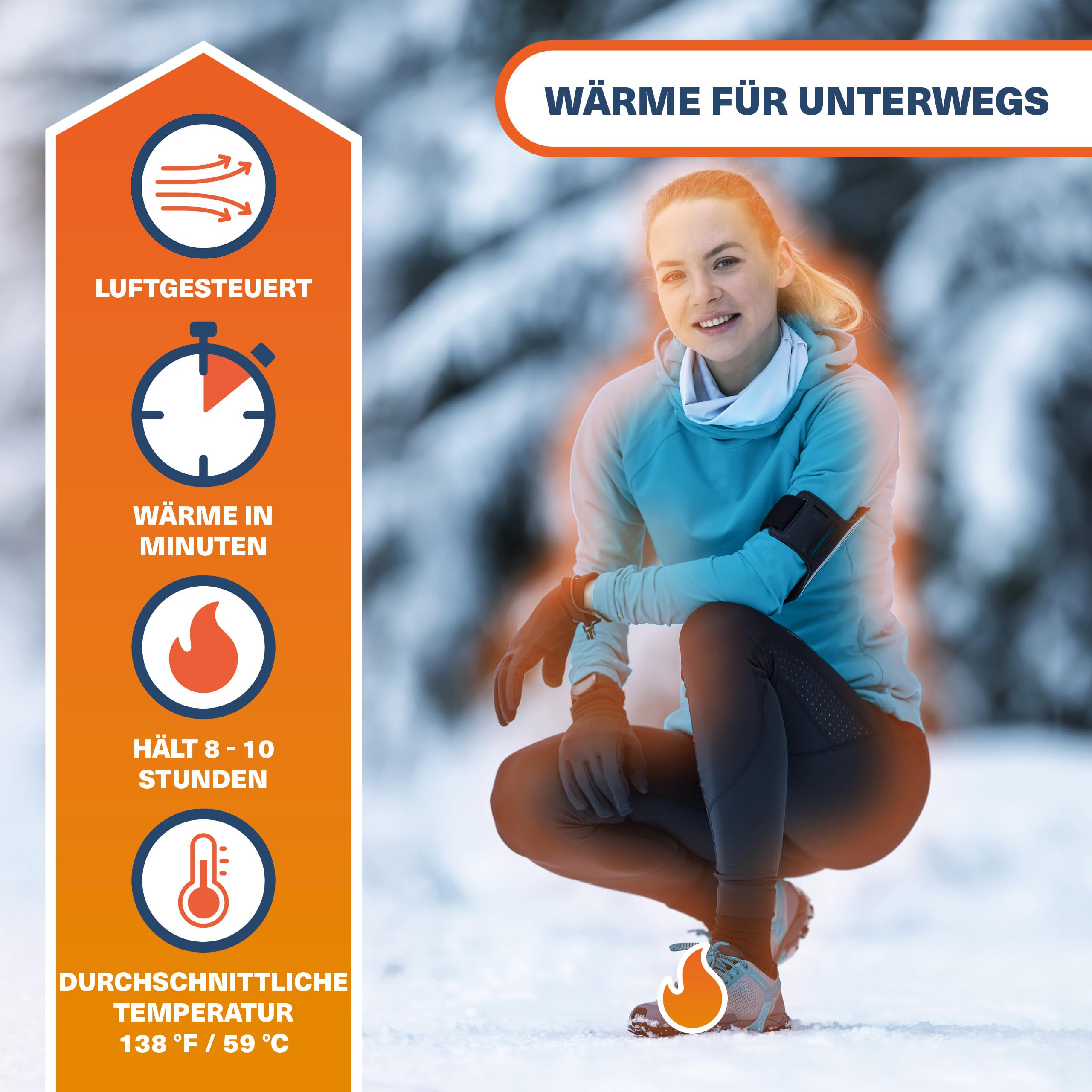 Bramble – Zehenwärmer zum Aufkleben (40 Paar, 80 insgesamt) – Ultradünne Flicken zum Aufkleben für Schuhe und Stiefel – Luftaktiviert und geruchsfrei Fußwärmer – Bis zu 10 Stunden Wärme