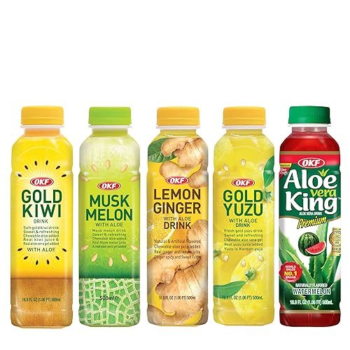 OKF - Juego de 10 jugos de frutas con aloe (16,5 fl oz)