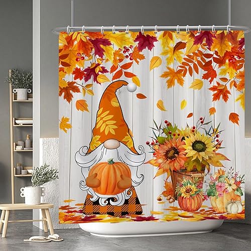 Miniatura 76 de Baocicco Juego de cortinas de ducha de fantasmas de Halloween, encantadores fantasmas de dibujos animados, divertidos trucos o tratos, cortinas de